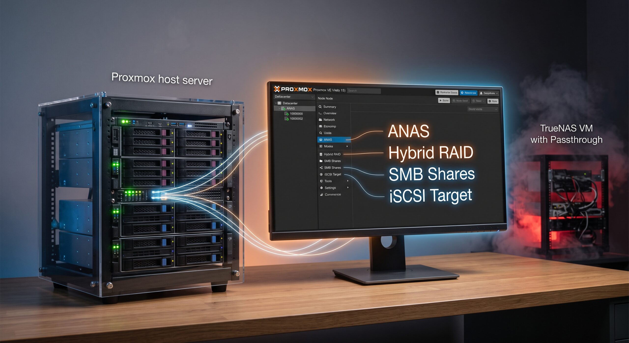 Проект ANAS добавляет функции NAS в Proxmox VE